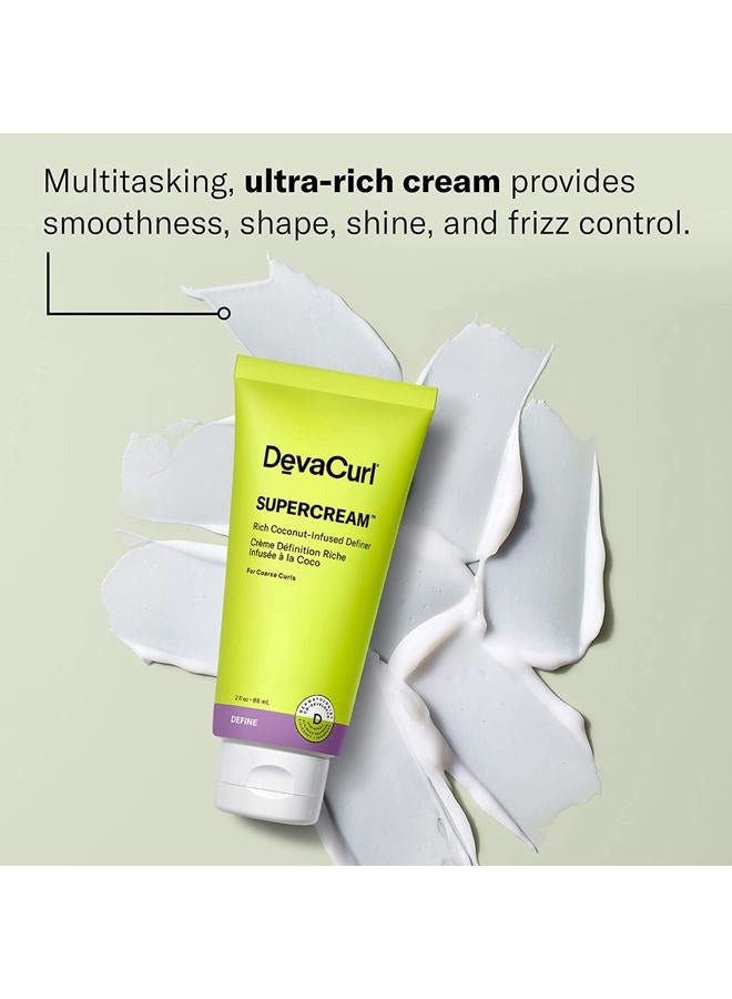 DevaCurl SuperCream Rich Coconut-Infused Definer, 3 fl. oz. - Image 2