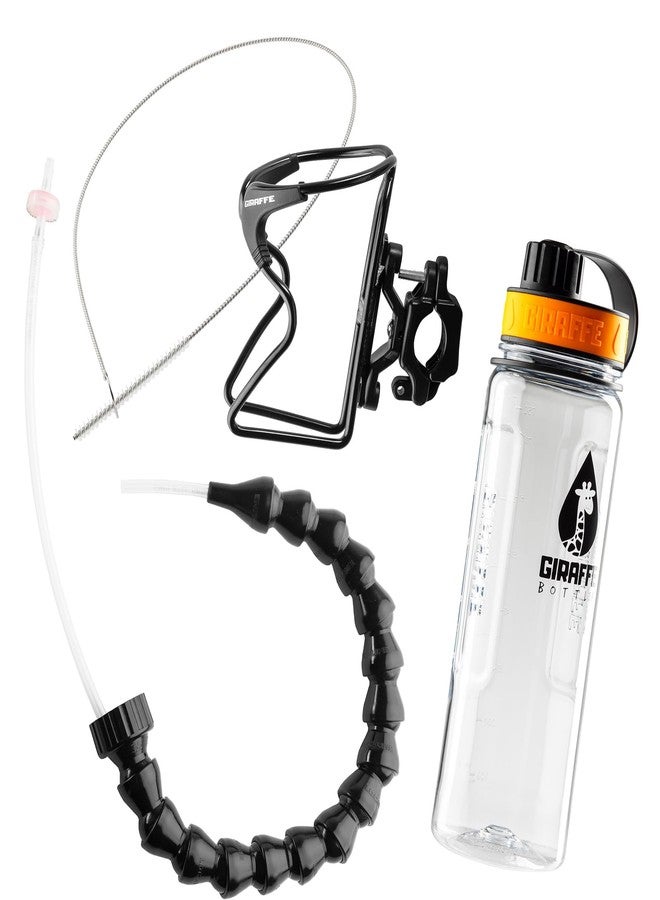 Giraffe Bottle Tower Hands Free Drinking System, Clear Tritan Bottle, with Round Tube Mounted Bottle Holder (36 in / 92 cm) - Image 5