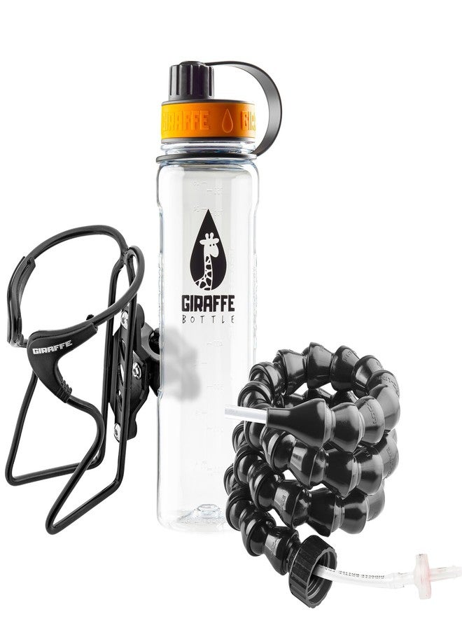 Giraffe Bottle Tower Hands Free Drinking System, Clear Tritan Bottle, with Round Tube Mounted Bottle Holder (36 in / 92 cm) - Image 2