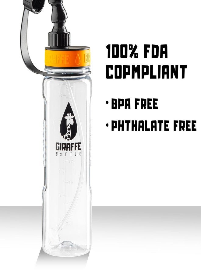 Giraffe Bottle Tower Hands Free Drinking System, Clear Tritan Bottle, with Round Tube Mounted Bottle Holder (36 in / 92 cm) - Image 4