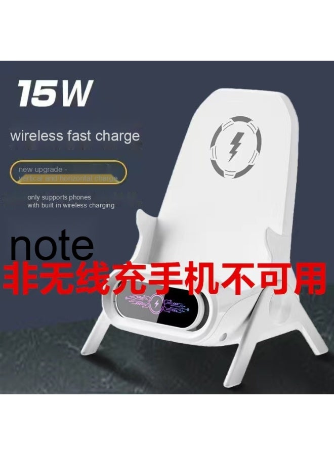 Original Manufacturer Wireless Charger - Compatible with All Brands, Chair Stand, Desktop Mount, Horizontal & Vertical Audio Amplification, Auto-Sensing