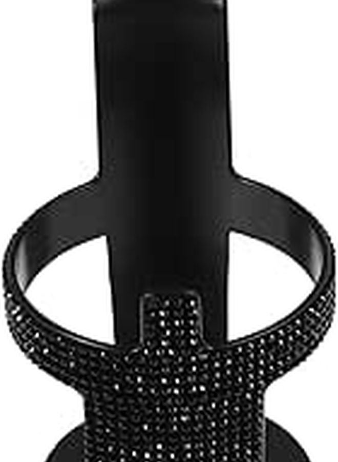 Black Crystal Car Cup Holder Multi Functional Drink Storage for Vehicle Office Home - Image 1