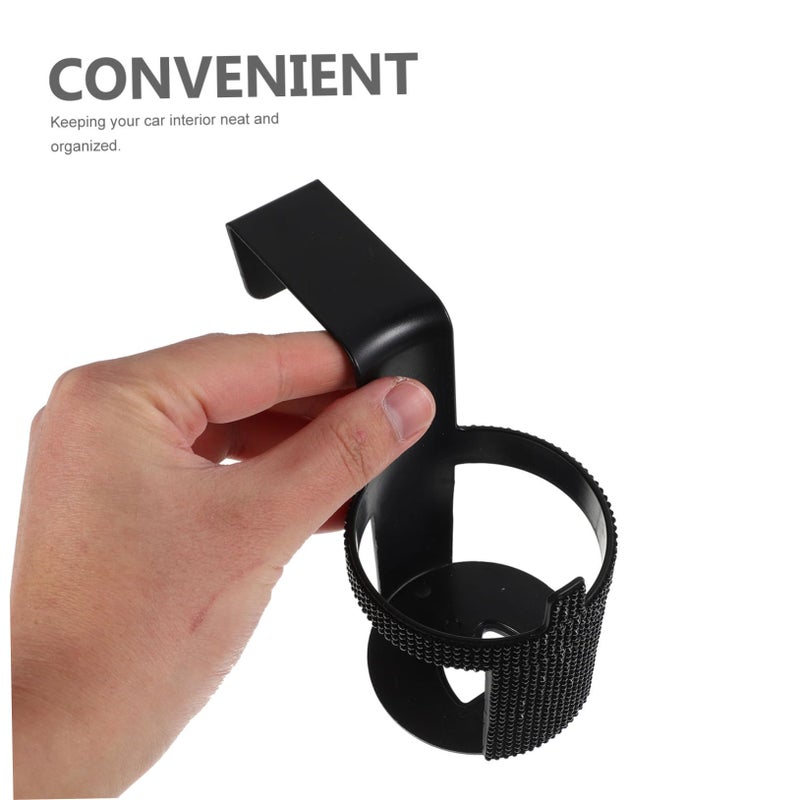 Black Crystal Car Cup Holder Multi Functional Drink Storage for Vehicle Office Home - Image 5