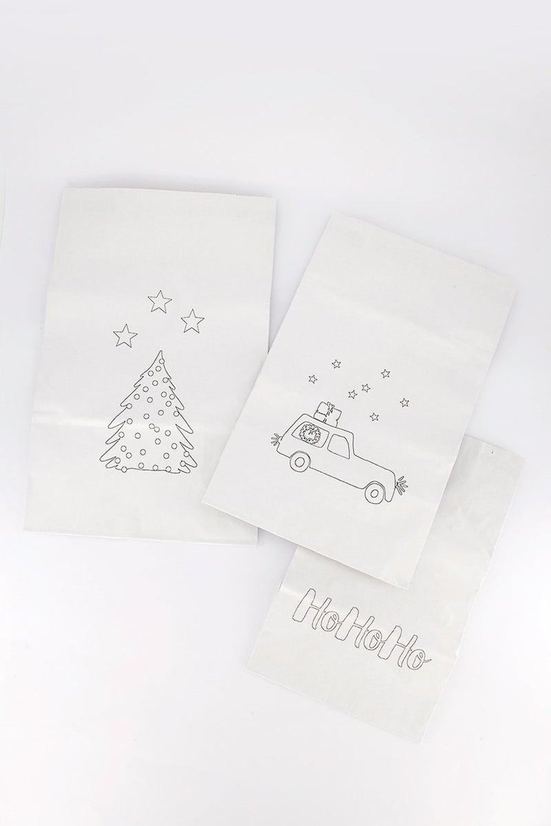 Tchibo 3 Piece Paper Bag Craft Set, White - Image 1