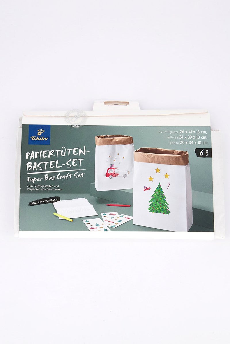Tchibo 3 Piece Paper Bag Craft Set, White - Image 2