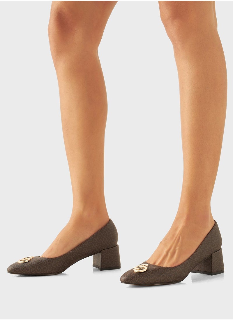 Celeste - Low Heel Plain Pumps - Image 1