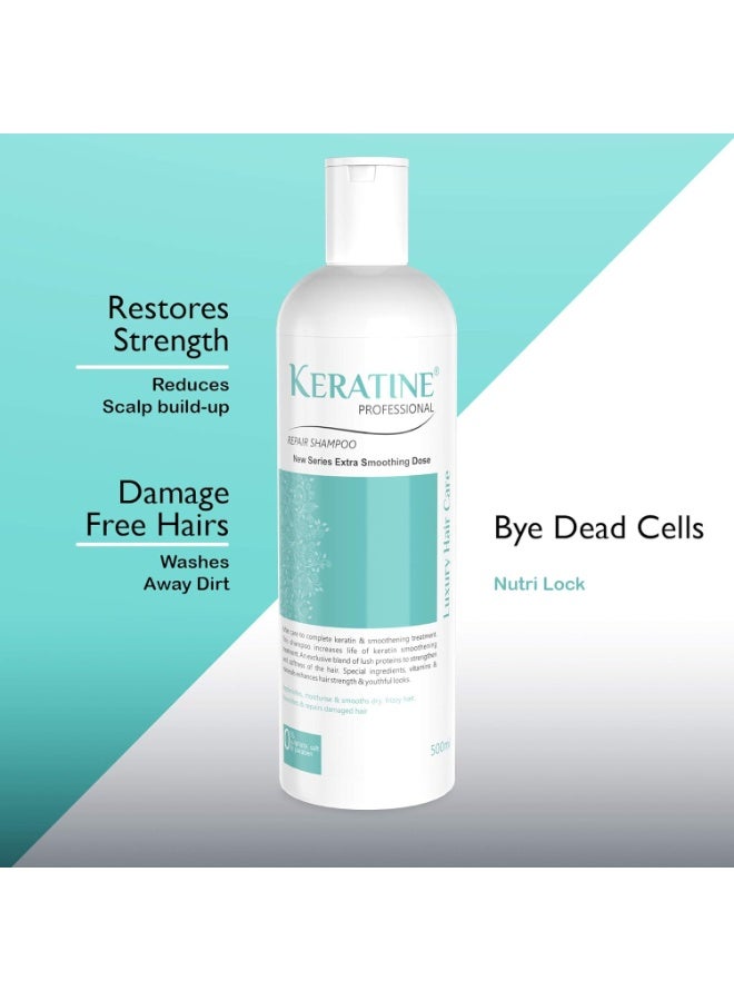 Keratine PROFESSIONAL Smoothenig Shampoo For Weak & Damaged Hair,1 Count - Image 3