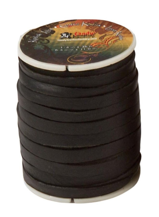 Tandy Leather Kodiak Lace 1/4" x 36 ft (6 mm x 10.9 m) Black 5076-01
