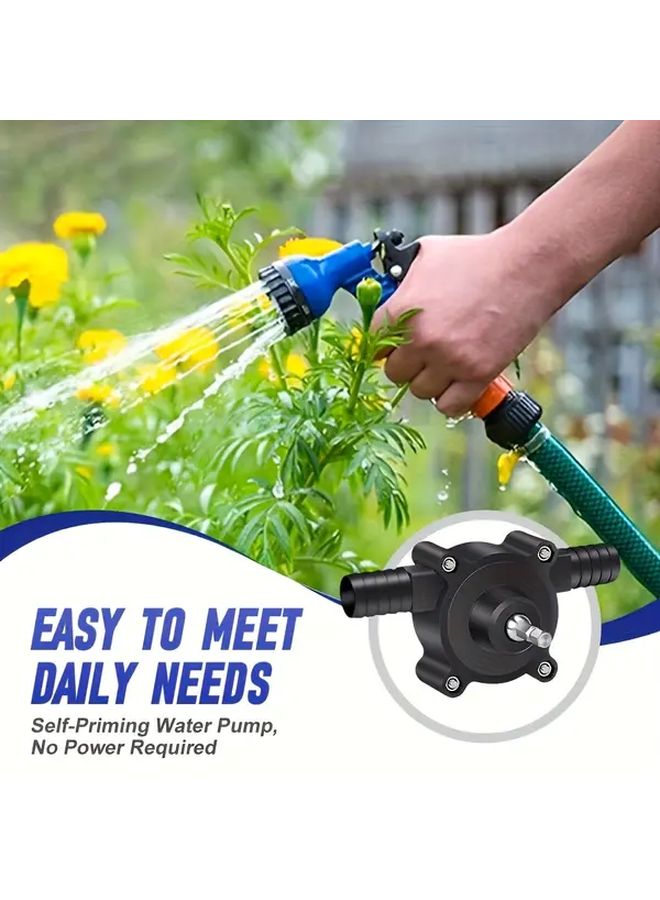 1 Set Self Priming Drill Pump For Water Transfer Heavy Duty Portable Electric - Image 4