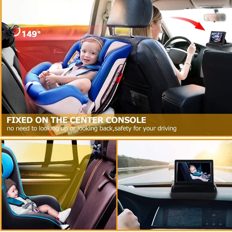 Itomoro Baby Car Mirror, View Infant in Rear Facing Seat with Wide Crystal Clear View,USB Easy Install baby car monitor 1080p - Image 5