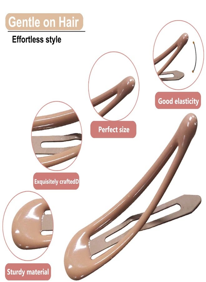 FXHDC-M 20PCS Metal Snap Hair Clips for Women - No Slip Barrettes for Thin & Thick Hair, 1.97 Inch Small Hair Clips (White Black Beige Brown Coffee) - Image 3