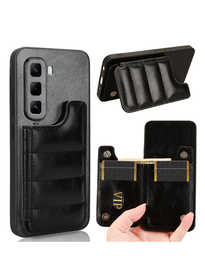 S-TOP Case For Infinix Hot 50 Pro+ 4G Cow Pattern Sewing Card Bag Phone Case - Image 1