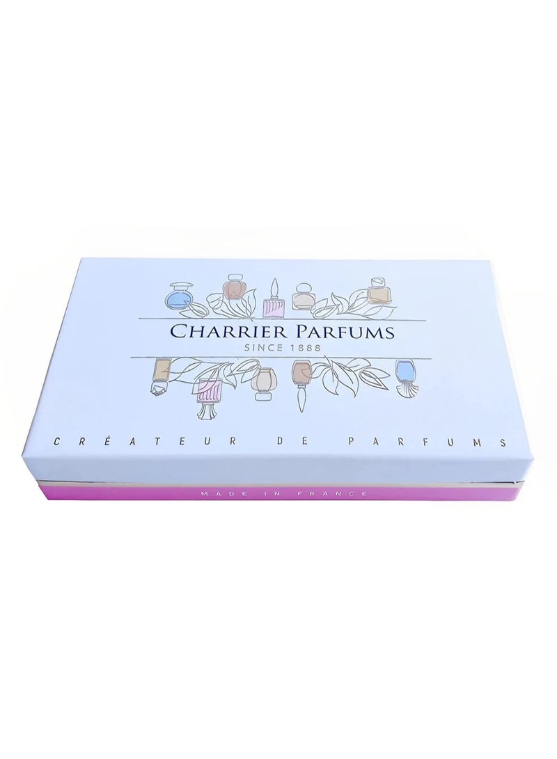 CHARRIER PARFUMS 10 Eaux de Parfum MINIATURE Gift Box 58.8 ml - Made in France - Image 2