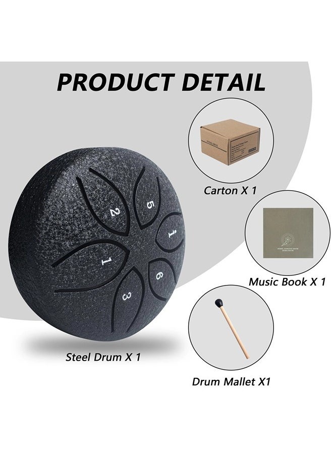 ShebSheb Mini Rain Drum for Outside, 3 Inch 6 Notes Steel Tongue Drum, Waterproof Musical Instrument for Garden  - Image 5