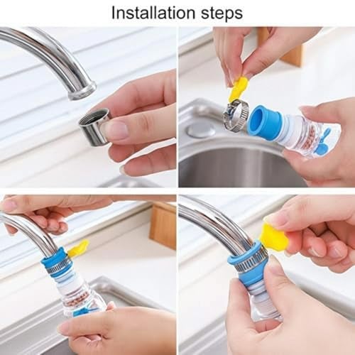XML Kitchen Tap Extension (PACK OF 2) Flexible Sink Faucet Expandable Water Tap Filter Shower Head Rotatable Nozzle Adapter Extender For Sink Accessories Items Tools Smart Gadgets Fuvaro (Plastic) - Image 5