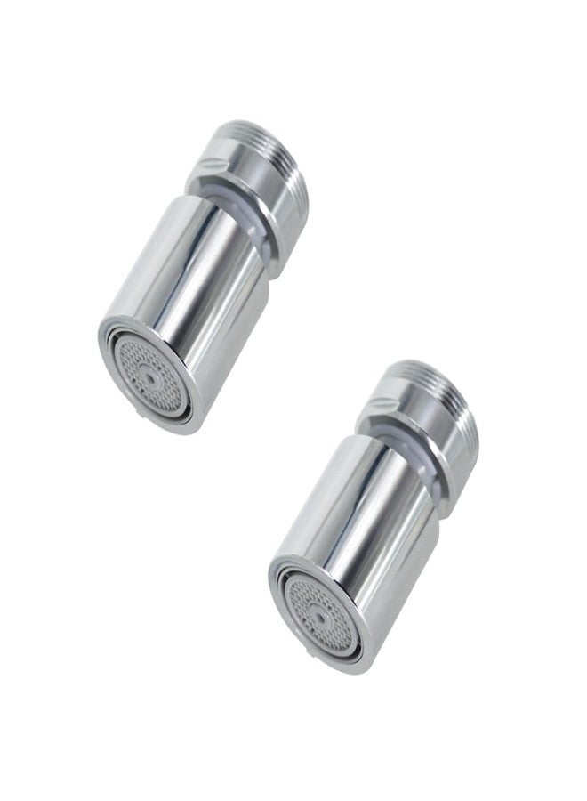 ECO365 X24 360° Rotatable Tap Extender | Dual Flow Foam & Jet Faucet Aerator | Chrome Finish Nozzle for Kitchen Sink & Bathroom | Water Saving & Anti-Splash Design - Pack of 2 - Image 1