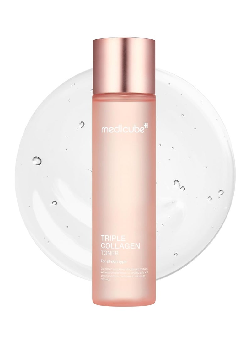 Medicube Medicube Triple Collagen Toner - Hydrolyzed, Atelo, & Soluble Collagen for Deep Hydration & Plump Skin - Fast-Absorbing Formula for All-Day Suppleness, Korean Skincare  - Image 1