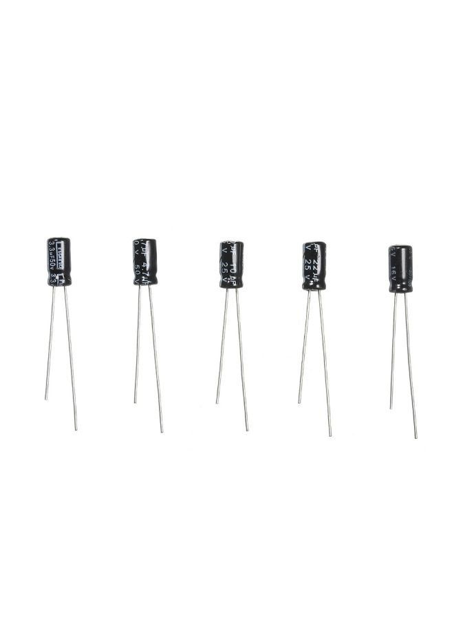 Loquat 200-Piece Electrolytic Capacitors With Storage Box Silver/Black 17.5centimeter - Image 2