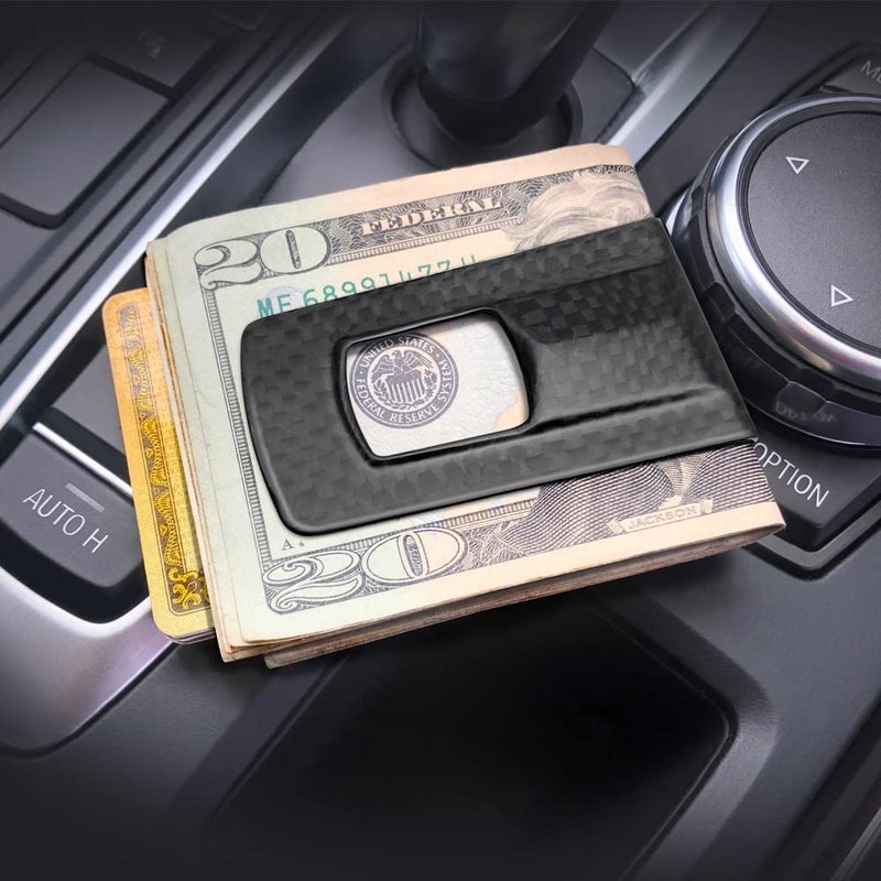 M-Clip The Tightwad Carbon Fiber Money Clip - Lightweight Minimalist Slim Wallet for Men - Front Pocket Cash and Credit Card Holder - Carbon Fiber Small Mens Wallets - Image 5