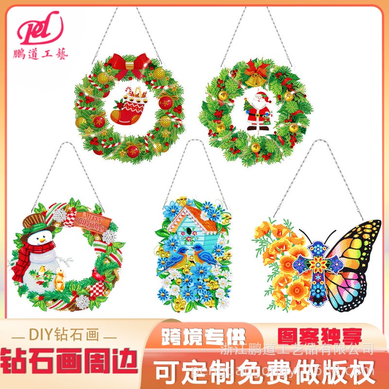 Diamond Painting Butterfly Pendant – Handmade PVC Home Decoration for Christmas - Image 2