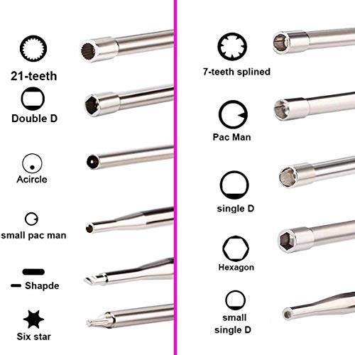FYSHIQING 11 Pcs Carburetor Adjustment Tool Screwdriver Kit for Common 2 Cycle Carburator Adjusting Small Engine Carb Tune up Adjusting Tool, Carburetor Adjuster Tool - Carb Tool Kit (band black Tool bag) - Image 3