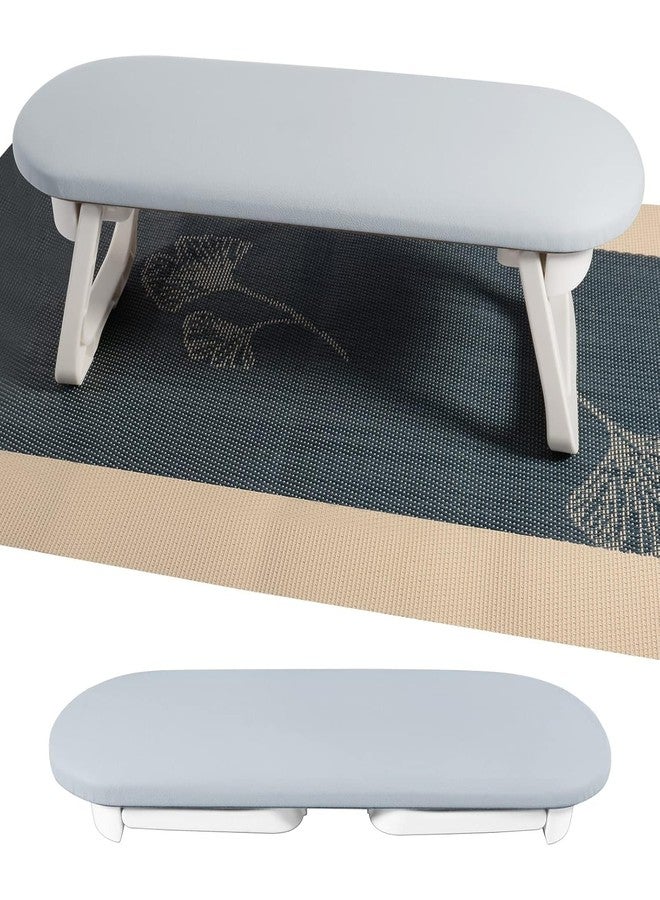 FBLXE Nail Arm Rest,Manicure Hand Rest,Nail Cushion Hand Rest Foldable PU Leather Nail Hand Rest,PVC Table Mat for Acrylic Nails,Nail Pillow Hand Rest,Nail Stand,Arm Rest For Nails Tech(Gray) - Image 1