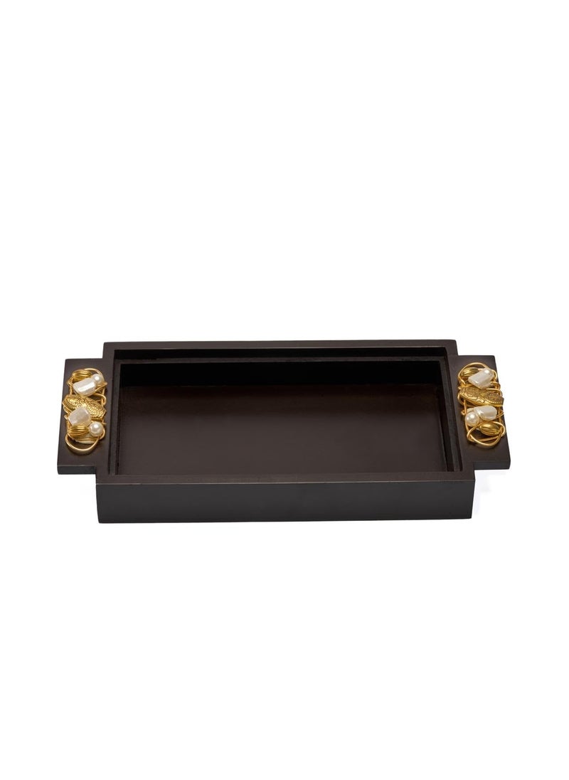 Cocktail - Cocktail Solid Engineered Wood MDF 2 Glass Coaster Tray - Stylish and Durable Coaster Holder for Dining Table, Coffee Table, or Kitchen Counter - Image 1