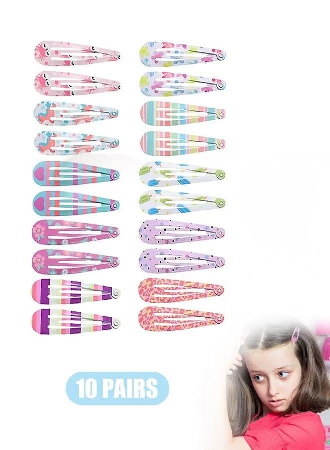 10 pairs Unicorn Hair Clips Hair Pin, Metal Snap Barrettes, Toddler Girls Hair Accessories, Kids Hair Clips for Styling Party Favors (Colorful) - Image 1