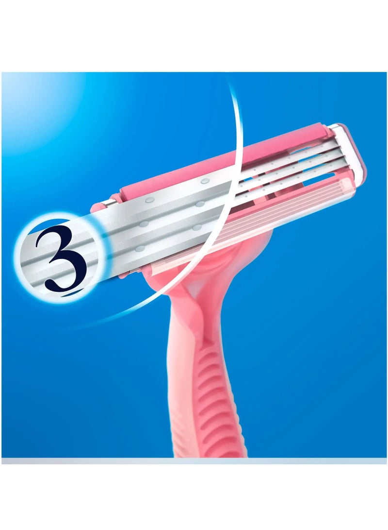 Gillette Simply 3 Disposable Blades Pack for Women 8+4 Pieces - Image 4