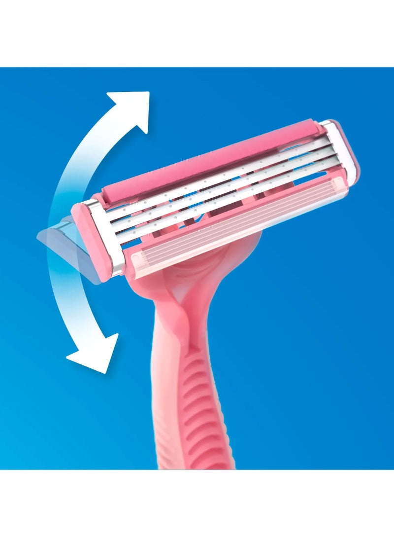 Gillette Simply 3 Disposable Blades Pack for Women 8+4 Pieces - Image 3