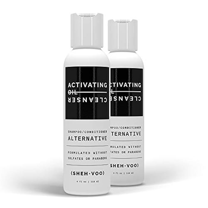 (SHEHVOO) (SHEH•VOO) AOC DUO Kit - (2) Activating Oil Cleansers - 2 in 1 Hair Wash - Shampoo/Conditioner Alternative - Sulfate & Paraben Free (4 fl oz Each) - Image 1