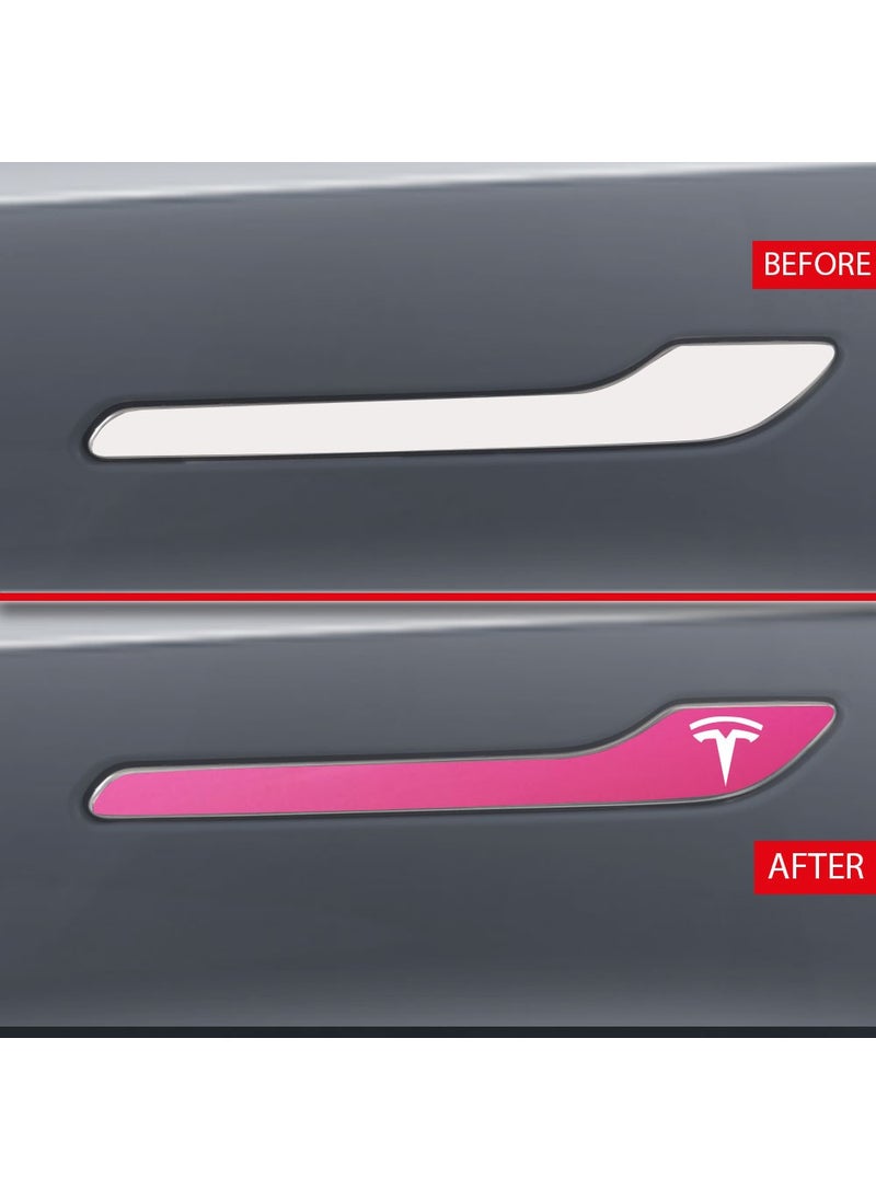 IPG - Tesla Model 3 - Specially Cut Tesla Logo Door Handle Sticker Set for Model Y (Set of 4) - Image 1