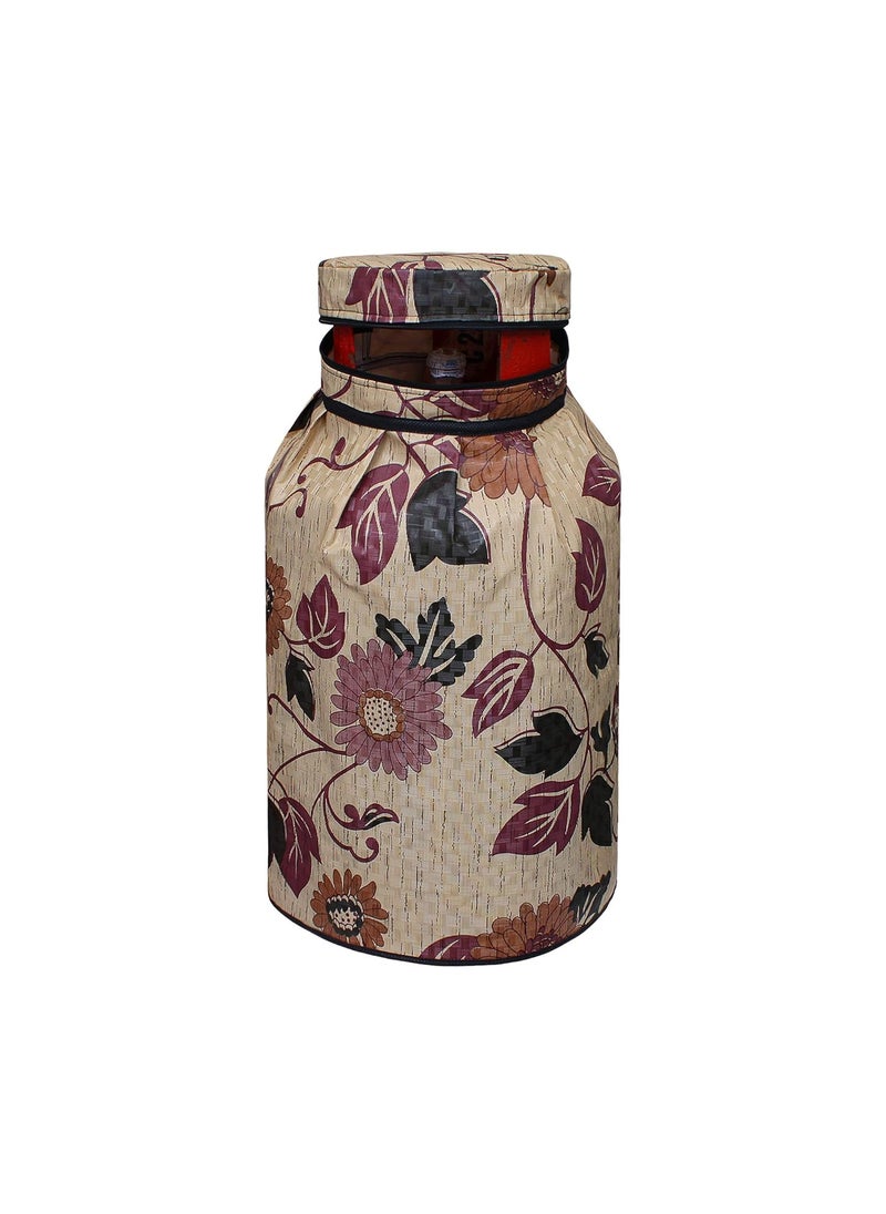 Lithara Lithara Printed PVC LPG Gas Cylinder Cover Washable Dustproof Size 25 x 21 Inches Multicolor CYSA03  - Image 2