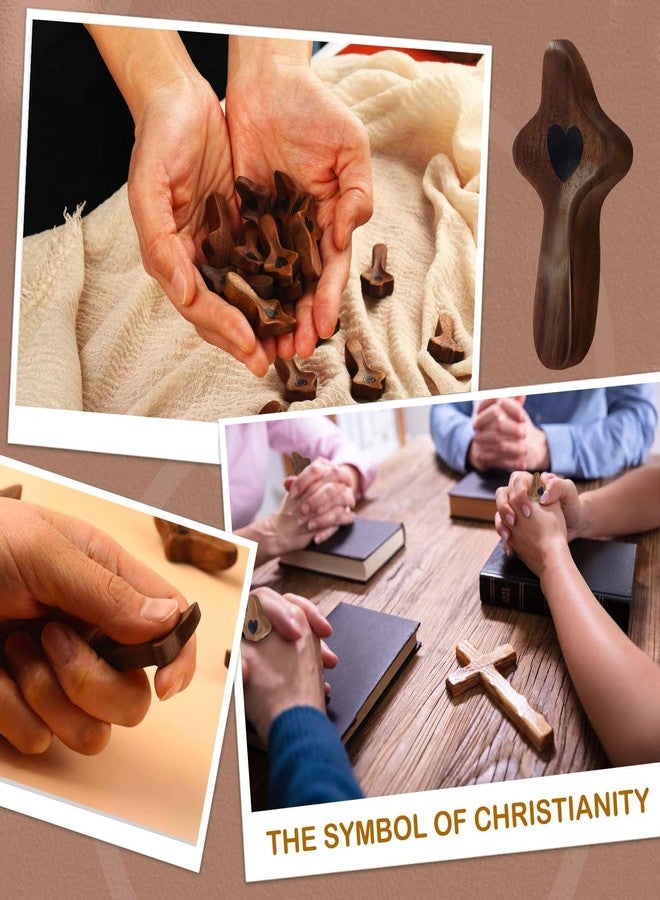 wellhouse Cross My Heart/Encouragement Gift Wooden Pocket Stress Fidget Cross Wood Christian Religious Gift - Image 4