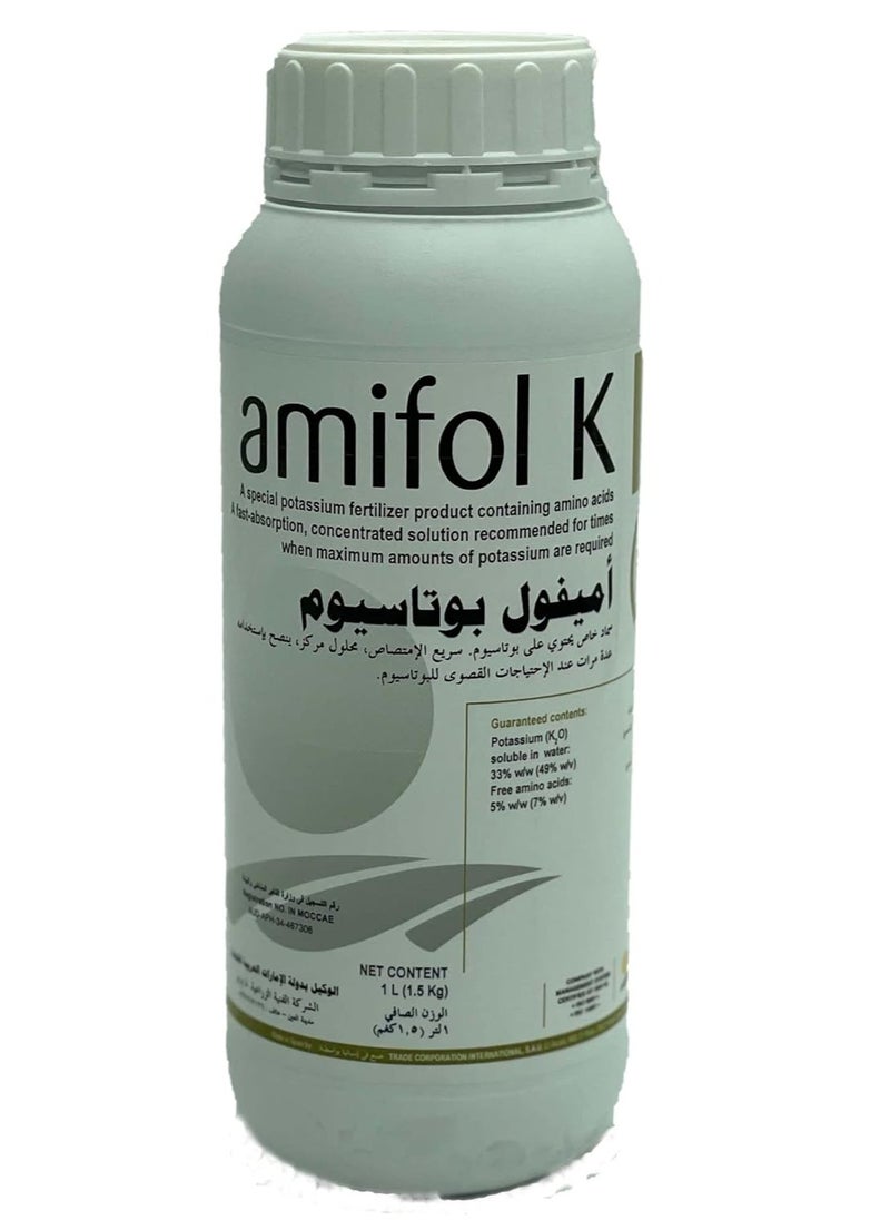 Generic Tradecorp Amifol K | High Concentration of Liquid Potassium Fertilizer Containing Amino Acid | 1 L | 100% Soluble 100% Plant Safe 100% Reliable  - Image 1