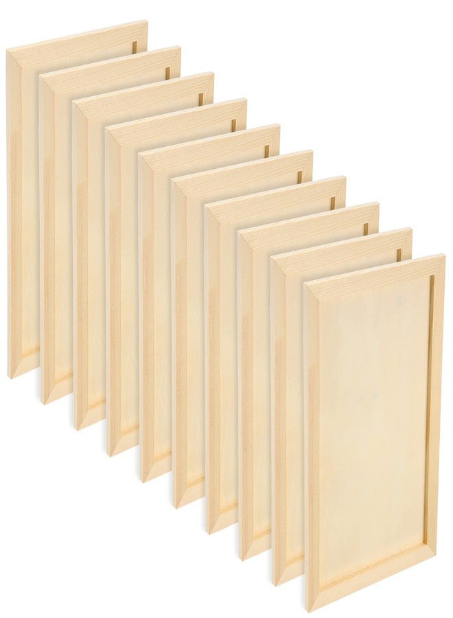 Youyole Wood Canvas Boards Unfinished Wooden Panel Boards Paint Pouring Panels for Painting Drawing Home Decor(10 Pieces,12 x 8 x 0.4 Inches) - Image 1