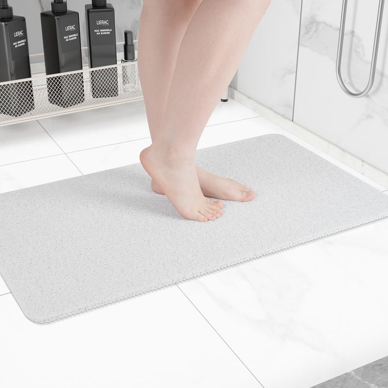 Hargiis NonSlip Bathtub Mat Anti Slip Shower Mat Fast Drying Bathtub Mats Foot Scrubber Mat Anti Slip Mat for Tub Floor Bathroom Kitchen Home Hotel White 3217