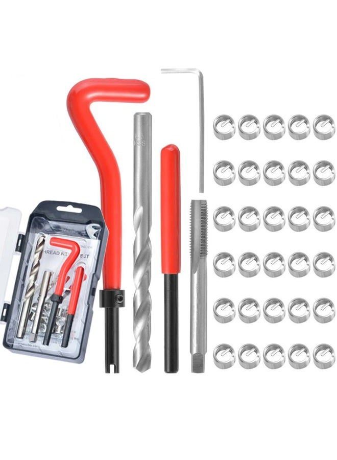 JoyTube 35 Pcs Thread Repair Kit, Stainless M8 x1.25mm Thread Repair Insert Kit Compatible Hand Tool Set for Auto Repairing - Image 1