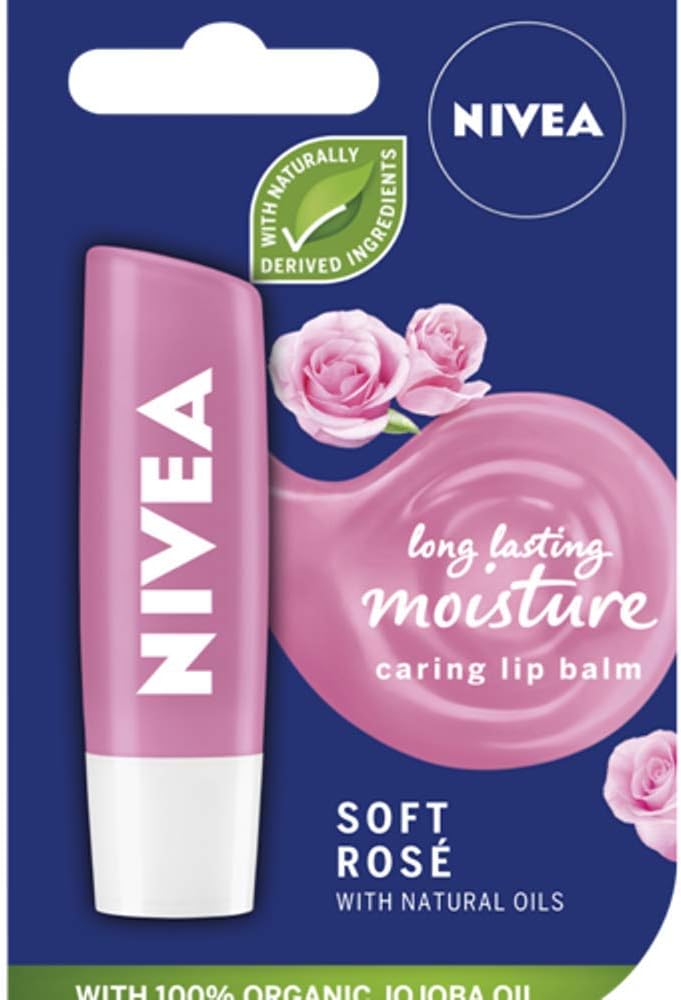 Nivea Lip Soft Rose Blister Pack Pack of 4