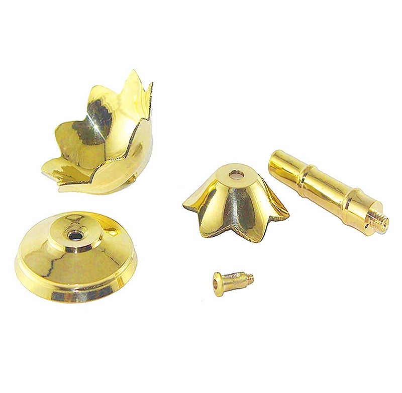 ROLIMOLI Rolimoli Brass Lotus Design Akhand Jyot Diwali Diya Pack of 3 - Image 4