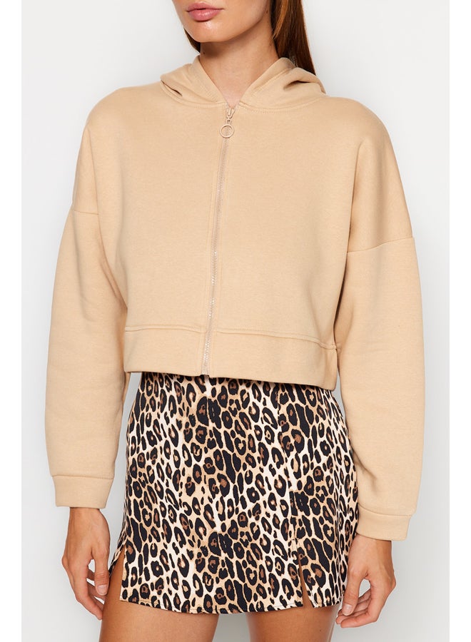 trendyol Sweatshirt - Beige - Relaxed fit  - Image 4