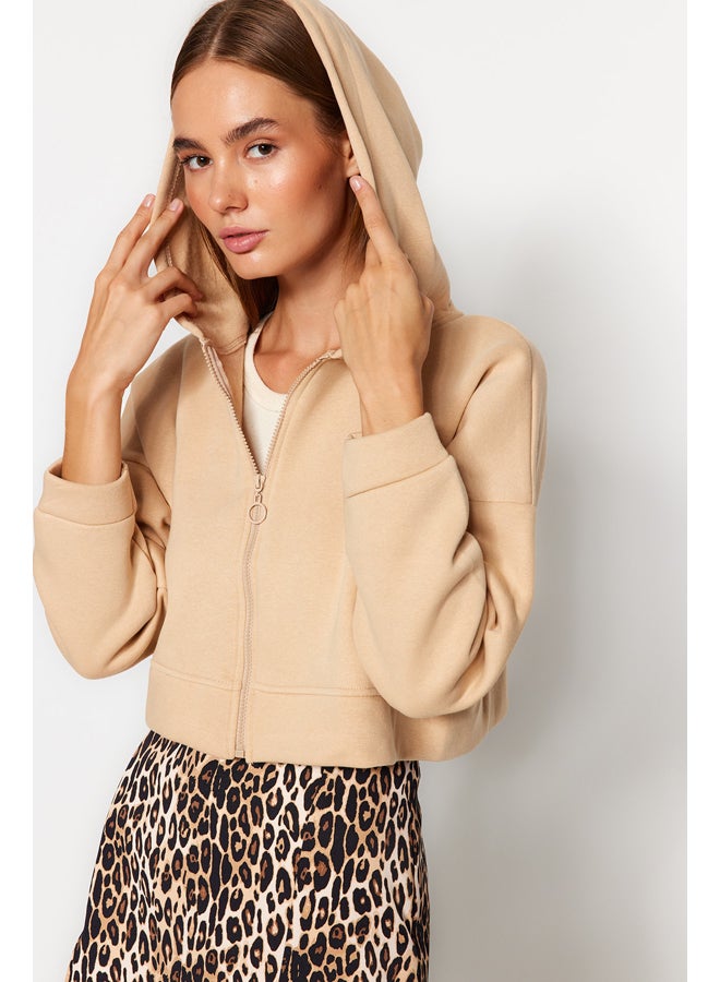 trendyol Sweatshirt - Beige - Relaxed fit  - Image 1