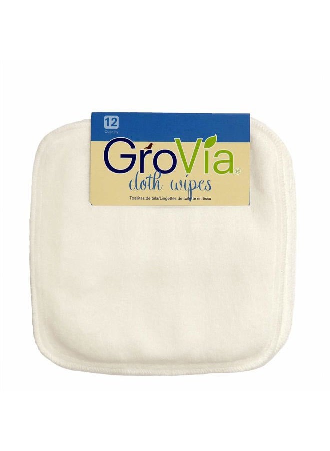 GroVia Reusable Cloth Diapering Wipes, 12 Count - Image 1