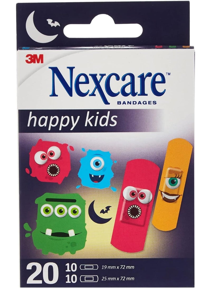 3M Nexcare Happy Kids Monster Plasters Pack Of 20 - Image 4