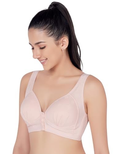 PLUMBURY Women Lightly Padded Front Button Open Maternity|Feeding| Nursing Bra, Beige, Size 40 - Image 2