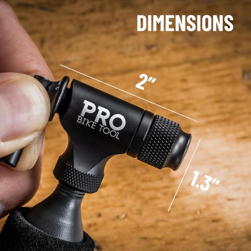 Pro Bike Tool CO2 Inflator Quick & Easy - Presta & Schrader Valve Compatible - Bicycle Tyre Pump for Road & Mountain Bikes - Insulated Sleeve - No CO2 Cartridges Included - Image 3