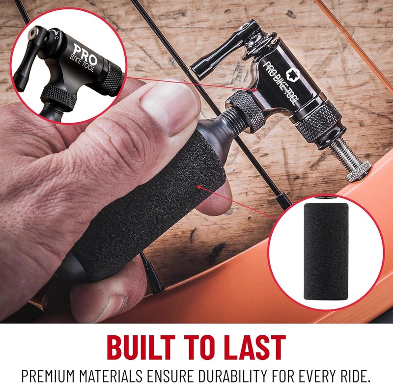 Pro Bike Tool CO2 Inflator Quick & Easy - Presta & Schrader Valve Compatible - Bicycle Tyre Pump for Road & Mountain Bikes - Insulated Sleeve - No CO2 Cartridges Included - Image 4