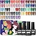 JODSONE 36 PCS Gel Nail Polish Set32 Colors Gel Polish Kit Base Coat Glossy Matte and Glitter Top Coat Nail Polish Set Green Blue Red Pink Collection Gifts for Women - Image 2