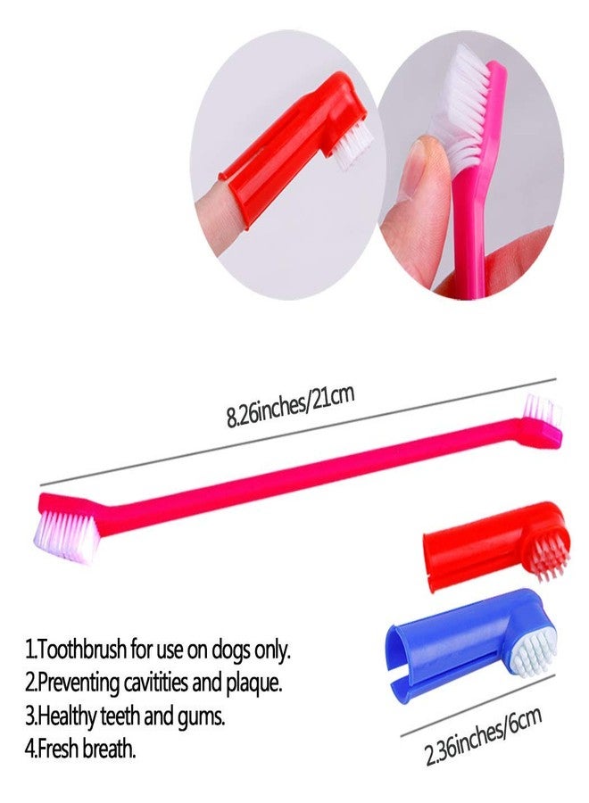 Western Era Pets Cleaning Dental Toothbrush Set of 2 with 1 Double Headed Toothbrush, Finger Toothbrush All Breed Cats, Dogs and Puppies (Color May Vary) - Image 4