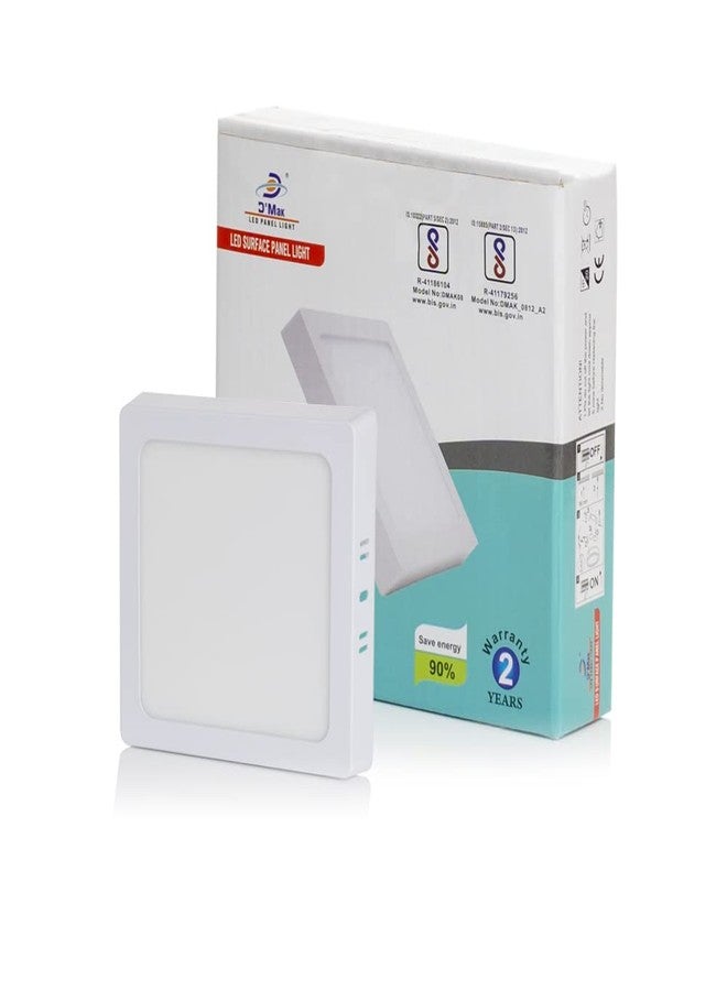 D'Mak 6W LED Square Surface Panel Lights with IC Driver Energy Super Saver 'IP50 ' Dust Proof Roof 6000K (White) - Pack of 03 - Image 2